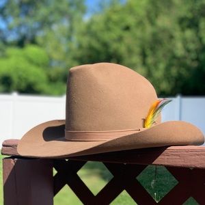 Miller Bros. 3X Beaver brown western cowboy hat size 7 3/8